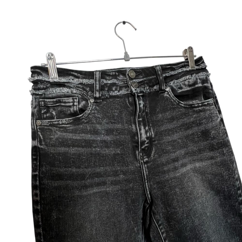 KanCan Skinny Jeans 11/29 Black Wash Women’s Raw Hem Soft Stretch Denim - Picture 3 of 11